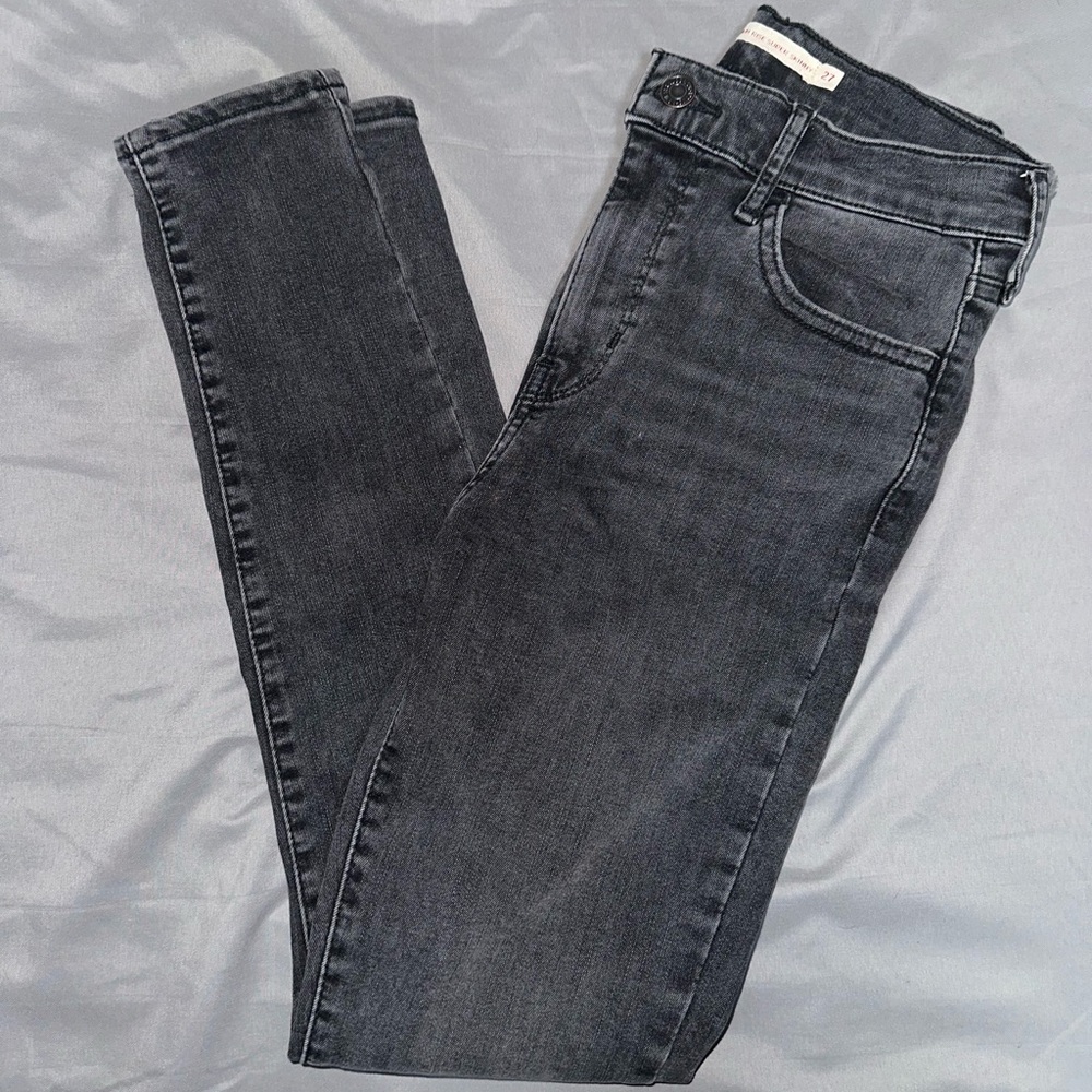 Black High Rise Super Skinny Jeans